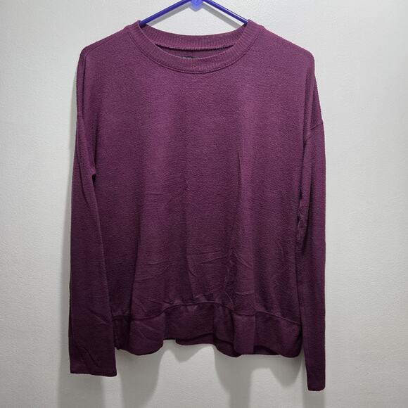 Lucky Brand Women’s Maroon Knit Sweater Size S/P Casual Crew Neck - Picture 1 of 3